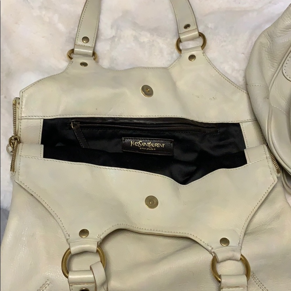 Yve saint laurent white small bag